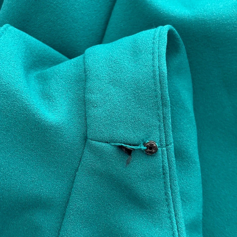Calvin Klein Flutter Sleeve Sheath Dress - Green Size 4 - Picture 8 of 10